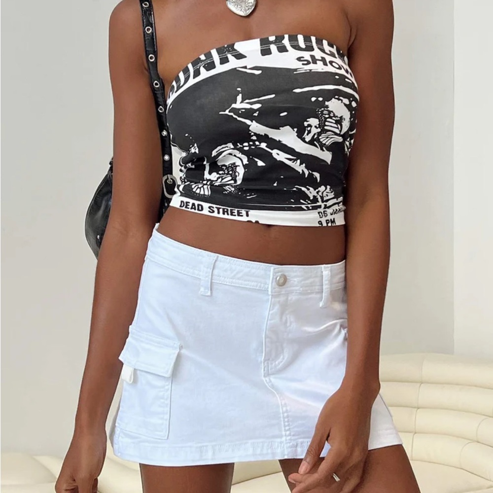 Princess Polly Grishea Low Rise Denim Skirt